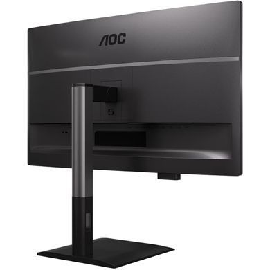 Монітор TFT 27" AOC, QHD, IPS, 120Hz, HDMI, DP, USB-C, RJ-45, USB-hub, HAS, Pivot, колонки, чорний (Q27P4CV) [405202]