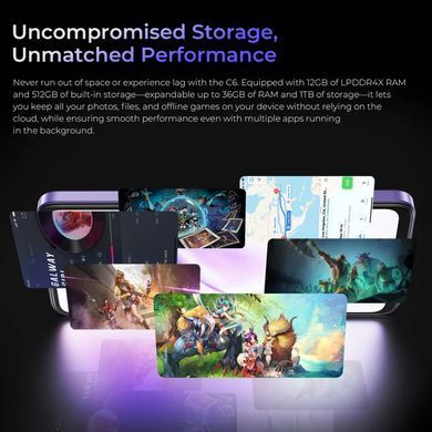 Смартфон Oukitel C6 5G 6.8" HD+ /8GB/256GB/ Dimensity 6300 /5150mAh/ 50+5Мп / Black (C6_5G_BK) [404998]
