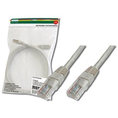 Патч-корд CAT 5e U-UTP, Cu, PVC AWG 26/7, довжина 0,25 м, колір сірий DIGITUS by ASSMANN (DK-1511-0025) [501758]