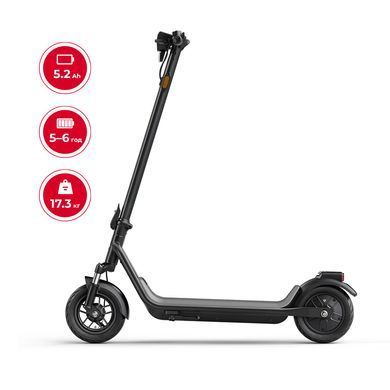 Електросамокат NIU KQi 100P Gray 9.5", 300(600)W, 5.2Ah, 29km, 25km/h, 15%, App, 17,3 kg (KCP34GG1E11) [806649]