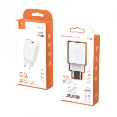Зарядний пристрій SkyDolphin SC35 QC3.0 (1USB, 5A) White (SDMZP-000115) [603289]