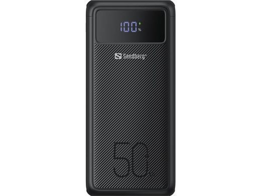 Універсальна мобільна батарея Sandberg Powerbank 50000mAh, USB-C PD 130W, Black (420-75) [613960]
