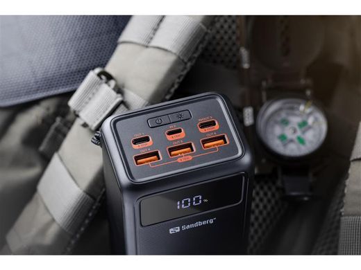 Універсальна мобільна батарея Sandberg Powerbank 50000mAh, USB-C PD 130W, Black (420-75) [613960]