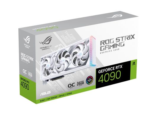 Відеокарта ASUS GeForce RTX 4090 24GB GDDR6X STRIX OC GAMING білий ROG-STRIX-RTX4090-O24G-WHITE (90YV0ID2-M0NA00)