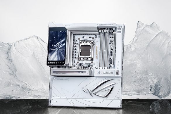 Материнcька плата ASUS ROG CROSSHAIR X870E GLACIAL sAM5 X870E 4xDDR5 M.2 USB Type-C Wi-Fi BT E-ATX білий (90MB1NQ0-M0EAY0) [113681]