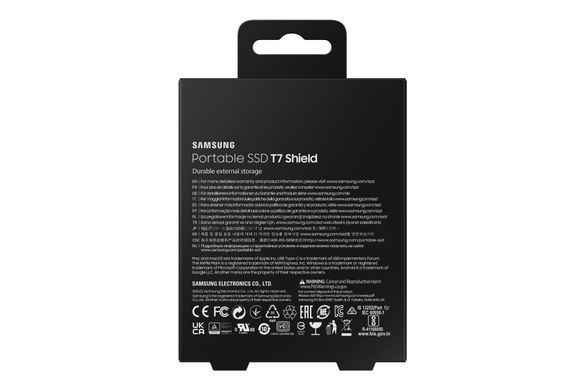 Твердотільний запам&rsquo;ятовувальний пристрій накопичувач (SSD) USB3.2 4TB EXT. SHIELD T7 SAMSUNG (MU-PE4T0S/EU) [501346]