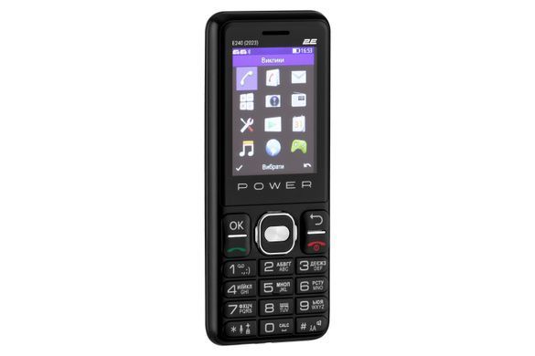 Мобільний телефон 2E E240 2023 2.4" 2SIM, 2500мА&bull;год, чорний (688130251068) [101225]
