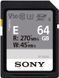 Карта пам'яті Sony SDXC 64GB C10 UHS-II U3 V30 R270/W45MB/s Entry (SFE64A.ET4) [108937], фото 3