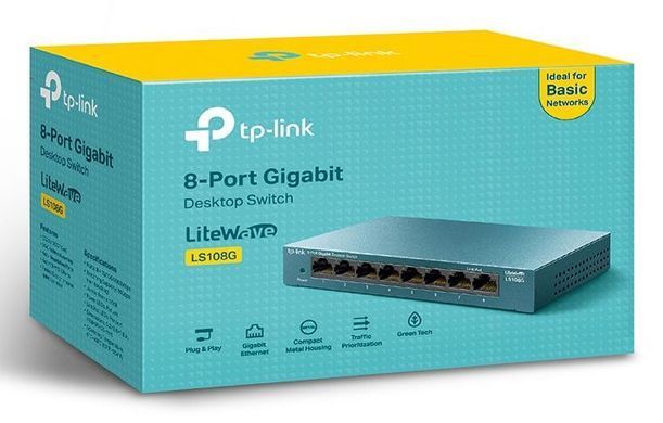 8-портовий настільний гігабітний комутатор, (LS108G) [500917]