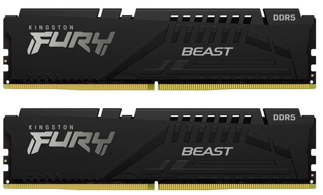 Пам'ять ПК Kingston DDR5 64GB KIT (32GBx2) 5600 FURY Beast (KF556C40BB2K2-64) [108071]