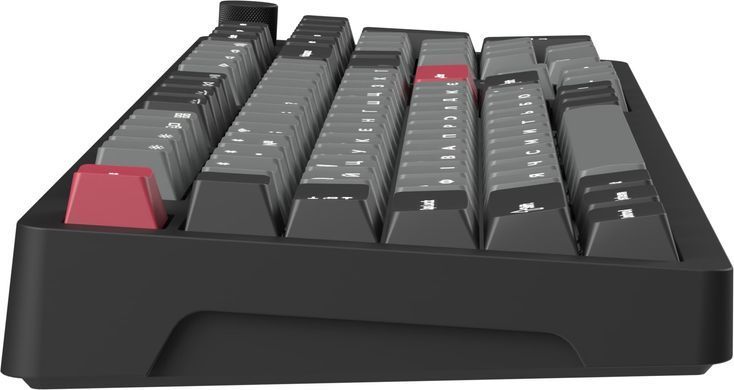 Клавіатура бездротова GamePro Asgard Drakkar Keychron Super Red Switch Black (MK305BK) [616474]