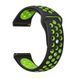 Ремінець BeCover Vents Style для Xiaomi iMi KW66/Mi Watch Color/Watch S1 Active/Haylou LS01/LS05 Black-Green (705802) [618333], фото 1