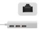 Хаб USB 2.0 Type-C -> 3xUSB 2.0 + RJ45 Fast Ethernet White (S0742) [402586], фото 3