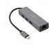 USB-хаб Cablexpert USB Type-C Grey 3-в-1 (A-CMU3-LAN-01) [605115], фото 1