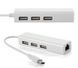 Хаб USB 2.0 Type-C -> 3xUSB 2.0 + RJ45 Fast Ethernet White (S0742) [402586], фото 2