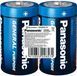 Батарейка Panasonic GENERAL PURPOSE вугільно-цинкова D(R20) плівка, 2 шт. (R20BER/2P) [113370], фото 1