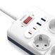 Мережевий подовжувач WIWU 14 in 1 20W GaN Power Strip 2C+2A+10AC Wi-S008 EU (2 m) White (6977703656268) [806492], фото 4