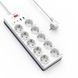 Мережевий подовжувач WIWU 14 in 1 20W GaN Power Strip 2C+2A+10AC Wi-S008 EU (2 m) White (6977703656268) [806492], фото 3