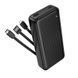 Зовнішній акумулятор BOROFONE BJ79A Clever power bank with 3 cables(20000mAh) Black (6941991121555) [806605], фото 1
