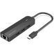 USB-хаб Vention USB-C to USB 3.0*3/RJ45/Micro-B HUB 0.15M Black ABS Type (TGPBB) [802757], фото 1
