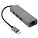 USB-хаб Cablexpert USB Type-C Grey 3-в-1 (A-CMU3-LAN-01) [605115], фото 1