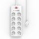 Мережевий подовжувач WIWU 14 in 1 20W GaN Power Strip 2C+2A+10AC Wi-S008 EU (2 m) White (6977703656268) [806492], фото 1