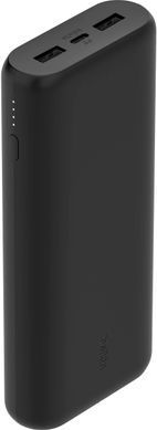 Акумулятор портативний літій-іонний Power Bank Belkin 20000мА&middot;год, 20Вт, 2хUSB-A/USB-C, чорний (BPB014BTBK) [108439]