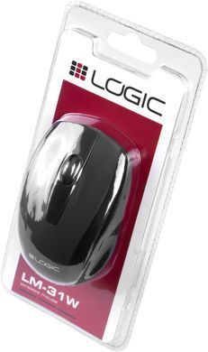 Мишка LogicConcept LM-31, бездротова, 1200dpi, 3кн., USB, чорна (M-LC-LM31W-BK) [401199]