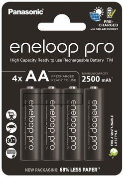 Акумулятор Panasonic Eneloop NI-MH Pro AA 2500 мАг, 4 шт. (BK-3HCDE/4CP) [113425]