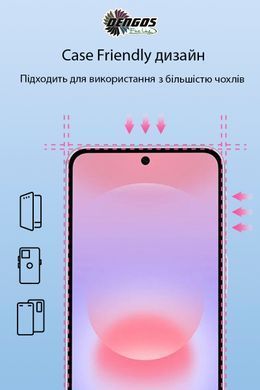 Захисне скло Dengos для Samsung Galaxy A37/A57/S25 FE Black Full Glue 2 шт. (DG-TG2P-96) [619731]