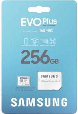 Карта пам&rsquo;яті MICRO SDXC EVO+ 256GB V30 W/A SAMSUNG (MB-MC256SA/EU) [501172]