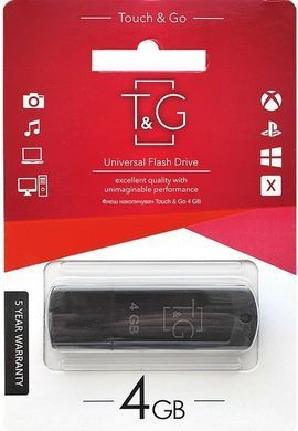 Флеш-накопичувач USB 4GB T&G 011 Classic Series Black (TG011-4GBBK) [607157]