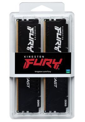 Модуль пам`яті DDR5 2x16GB/5200 Kingston Fury Beast Black (KF552C40BBK2-32) [610279]