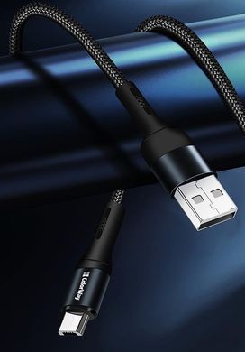 Кабель ColorWay USB - micro USB (M/M), Nylon, 2.4 А, 1 м, Black (CW-CBUM045-BK) [616030]