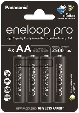 Акумулятор Panasonic Eneloop NI-MH Pro AA 2500 мАг, 4 шт. (BK-3HCDE/4CP) [113425]