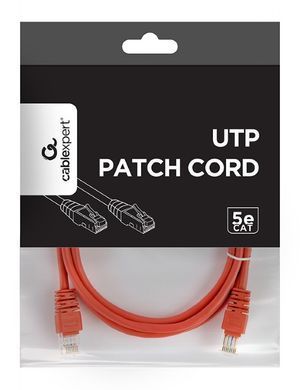 Патч-корд UTP Cablexpert літий, 50u "штекер із засувкою, 1.5 м, червоний (PP12-1.5M/R) [610102]