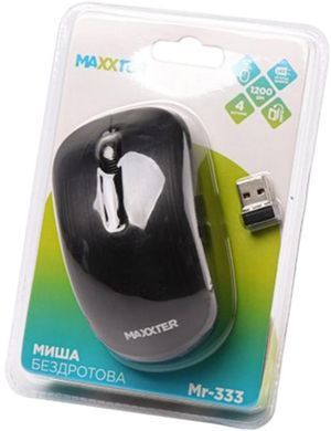 Миша бездротова Maxxter Black (Mr-333) [606370]