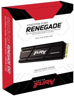 Накопичувач SSD 2TB Kingston Fury Renegade with Heatsink M.2 2280 PCIe 4.0 x4 NVMe 3D TLC (SFYRDK/2000G) [607905]