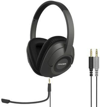 Гарнітура комп'ютерна стерео Over-Ear Koss SB42, 2x 3.5мм, Uni Mic, 2.4м, сірий (193566.101) [17340]