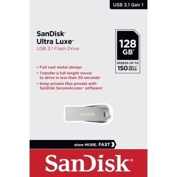 Накопичувач SanDisk 128GB USB 3.1 Type-A Ultra Luxe Срібний (SDCZ74-128G-G46) [108993]