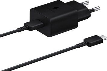 Мережевий зарядний пристрій Samsung 15W Power Adapter Type-C+Cable - Black (EP-T1510XBEGEU) [201889]