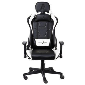 Крісло для геймерів 1stPlayer FK2 Black White (FK2-BKWH) [615066]