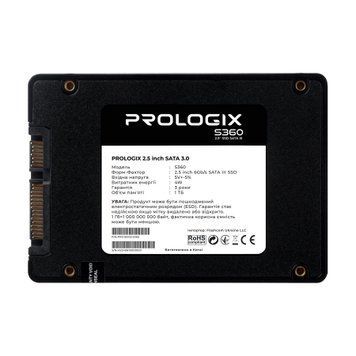 Накопичувач SSD 1TB Prologix S360 2.5" SATAIII 3D TLC (PRO1000GS360) [609393]