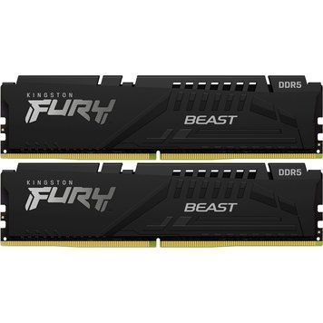 Модуль пам`яті DDR5 2x16GB/5200 Kingston Fury Beast Black (KF552C40BBK2-32) [610279]