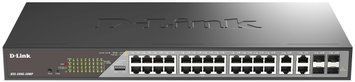 Комутатор D-Link 24xGE PoE, 4xSFP/GE, 518Вт, Некерований (DSS-200G-28MPP) [105224]
