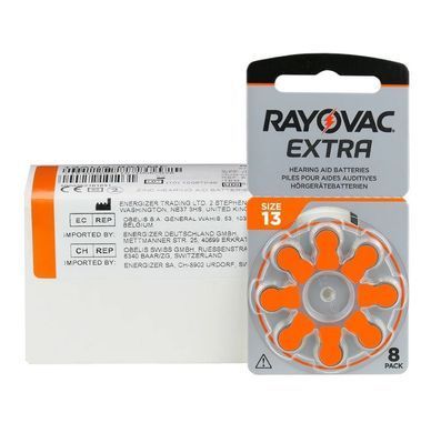 Батарейка Rayovac Extra 13 (13AUX-8XEMF) BL 8 шт (для слухових апаратів) (4589) [617659]