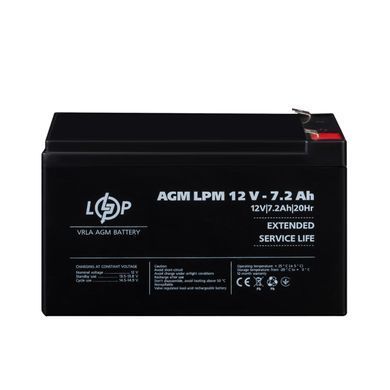 Акумулятор AGM LPM 12V - 7.2 Ah (LP3863) [900213]