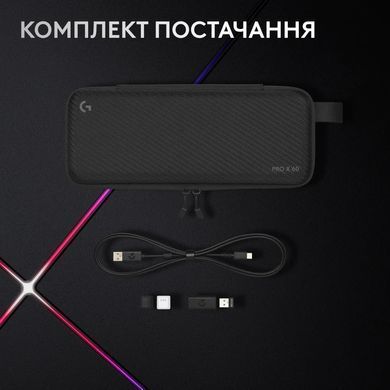 Клавiатура бездротова Logitech G PRO X 60 TKL GX Optical Black Tactile (920-011911) [606019]