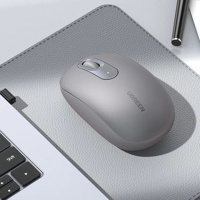 Мишка UGREEN 2.4GHz MU105, бездротова, 2400dpi., 3кн., Сіра (90669) [401299]