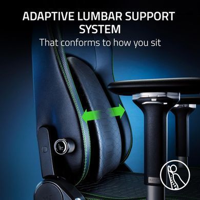 Крісло Razer Iskur V2 NewGen, EPU шкіра з CoolTouch&trade;, 4D-Armrests, чорний (RZ38-04900800-R3G1) [114795]